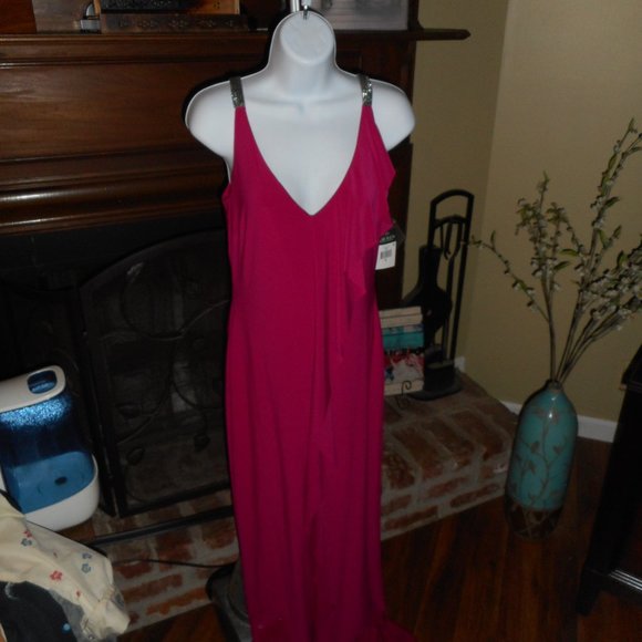 Lauren Ralph Lauren Dresses & Skirts - NWT Ralph Lauren Bright Berry Pink full length dress, size 6